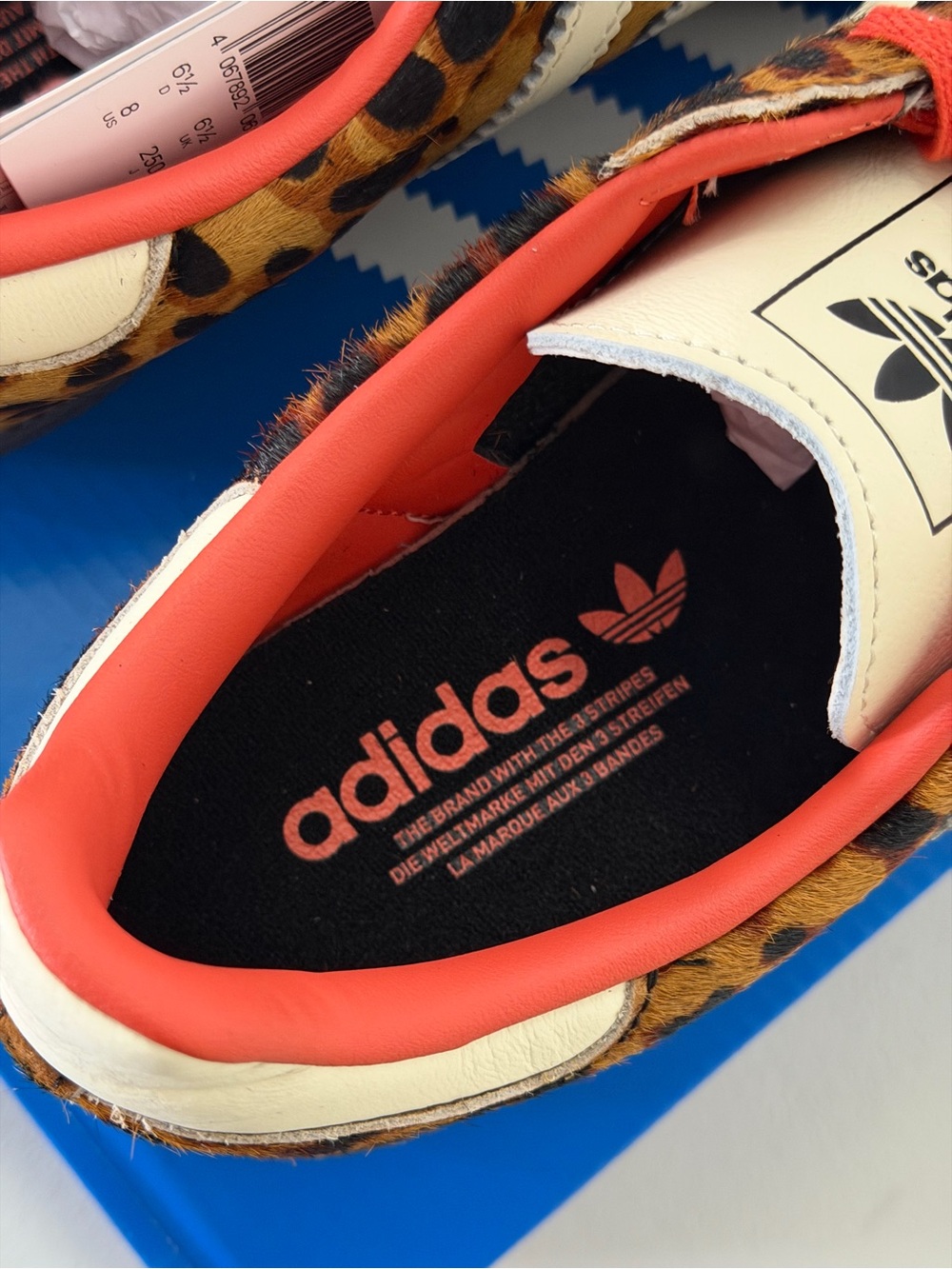 adidas Leopard Print Samba Sneakers - Brown/Red/Cream - Picture 4 of 11